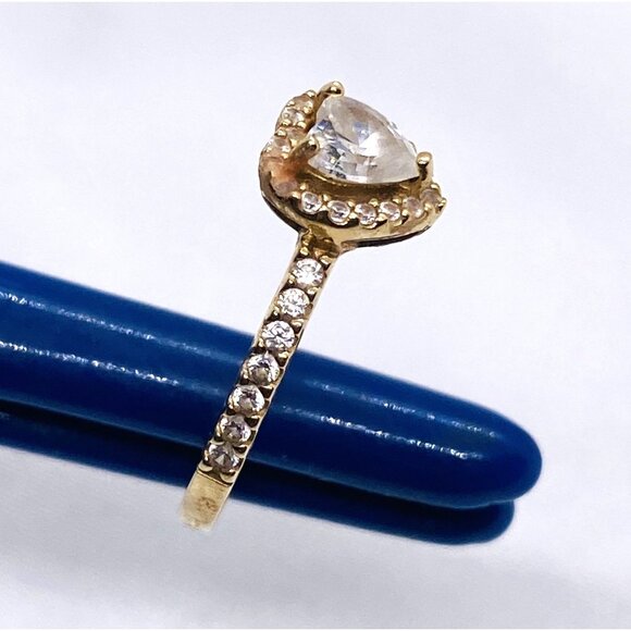 Pandora Authentic 14k Elevated Heart Ring Size 4.5 - Picture 8 of 8